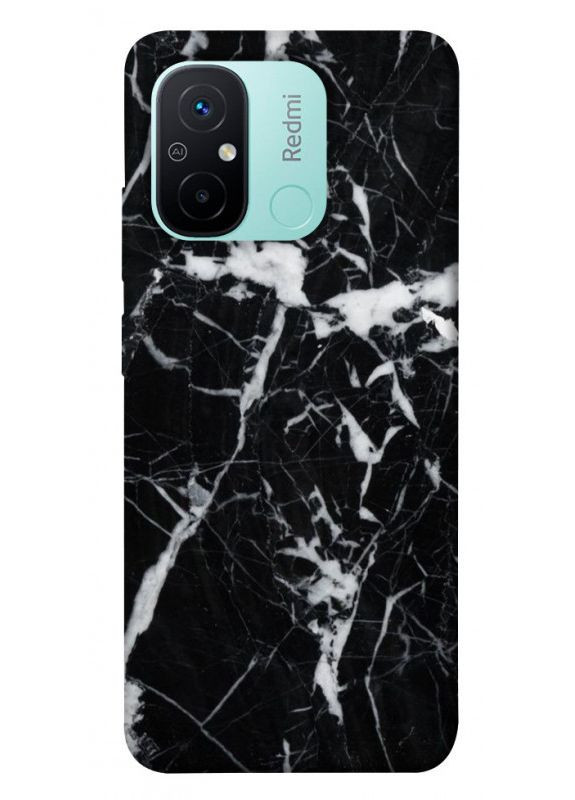 Чохол із принтом для Xiaomi Redmi 12C / на Ксьомі, сяомі, ксіомі редмі 12с Чорний мармур 4 No Brand (339676326)