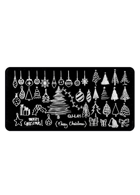 Пластина для стемпинга новогодняя QJL41 No Brand (296665222)