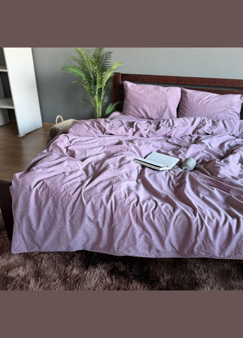 Постельное белье Washed Cotton Однотонный Евро 200 x 220 Вареный хлопок Бузковая 70 х 70 No Brand (307361331)