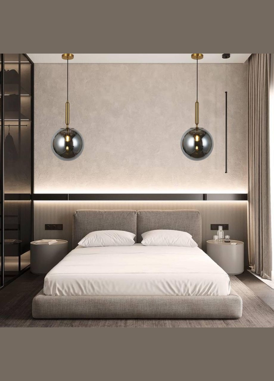 Стеклянный подвес 25см (916-3525-1 BRZ+BK) No Brand (370072487)