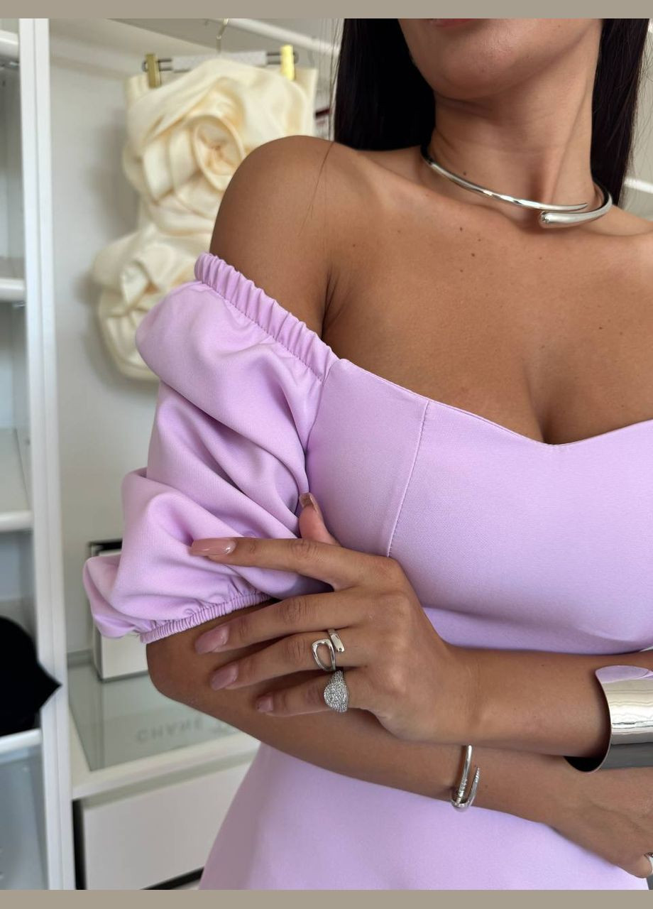 Лавандова сукня Garna однотонна