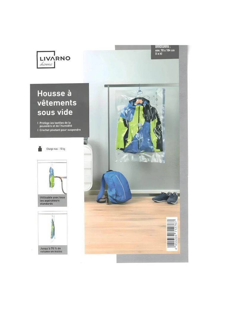 Вакуумный пакет для хранения верхней одежды 70 х 104 см, вакуумный мешок/чехол для хранения Livarno home (305577953)