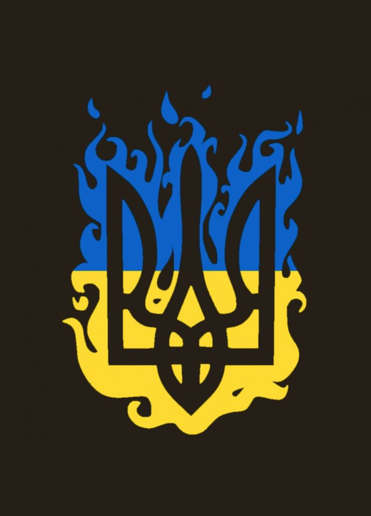 Вінілова наклейка на автомобіль "Герб-Тризуб Україна" та монтажна плівка 35x24 см No Brand (299179560)