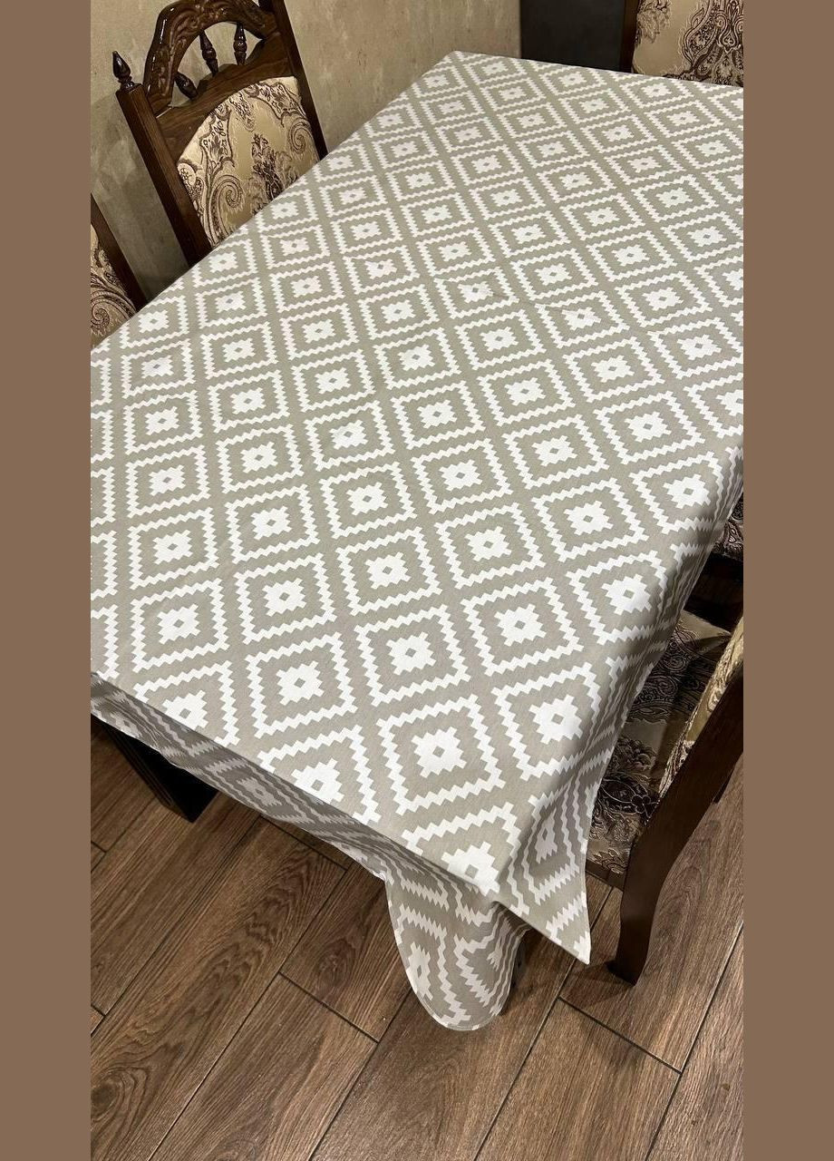 Хлопковая скатерть на стол с пропиткой с тефлоновым покрытием 180х220 см 0505-3 (0505-3-01) No Brand (348095310)