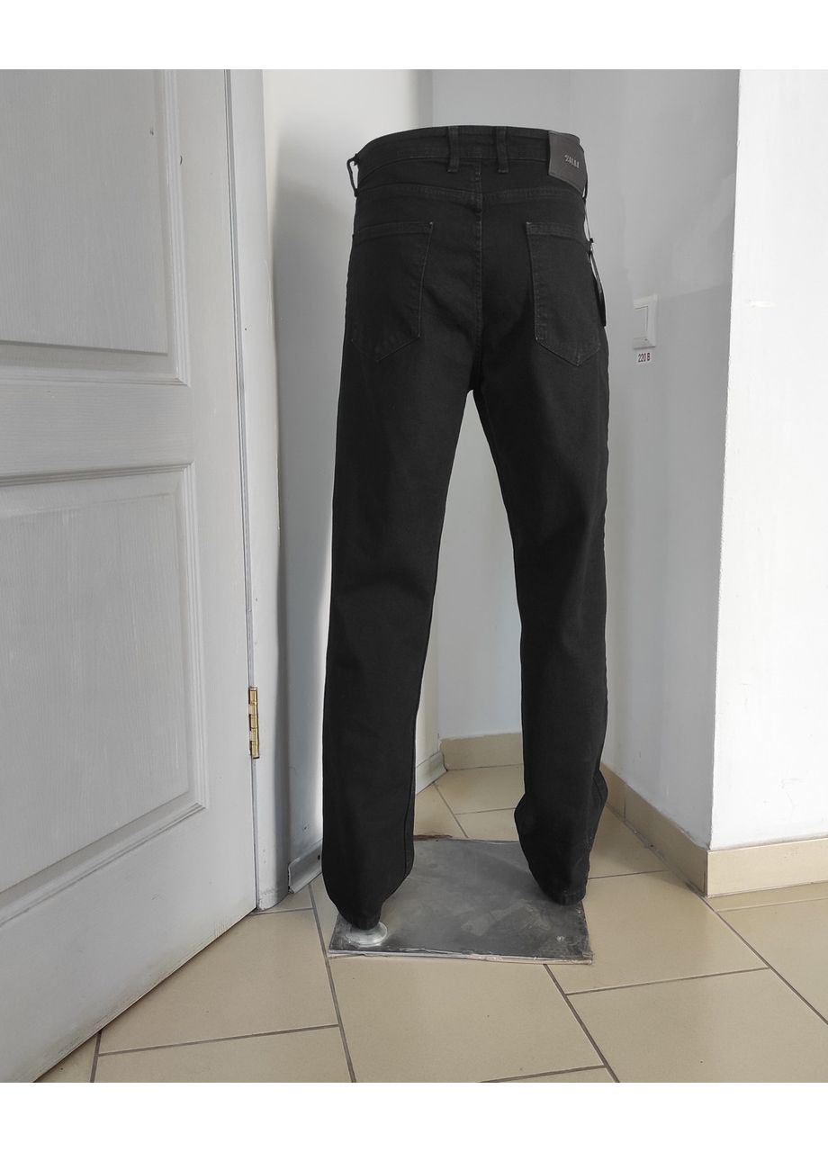 Джинси чоловічі прямі стрейч великого розміру 40 чорні Zilli (350349561)