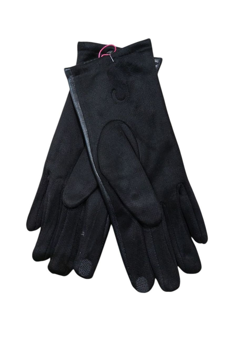 Женские перчатки сенсорные one size черный Jannet Рукавички (365438624)