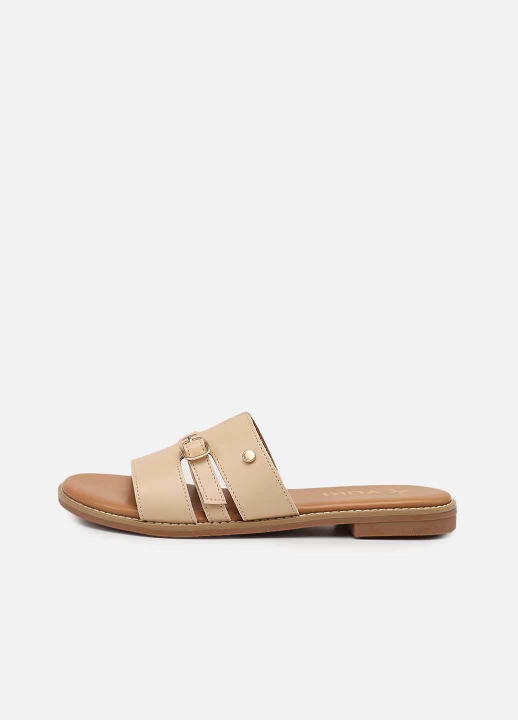 Бежевые шлепанцы женские цвет бежевый цб-00264121 Yuki