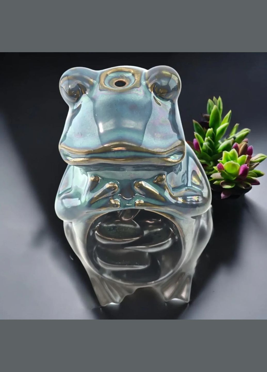 Підставка для пахощів Back Flow "Жаба-медитатор" (16х10,5х10 см) No Brand (316718841)