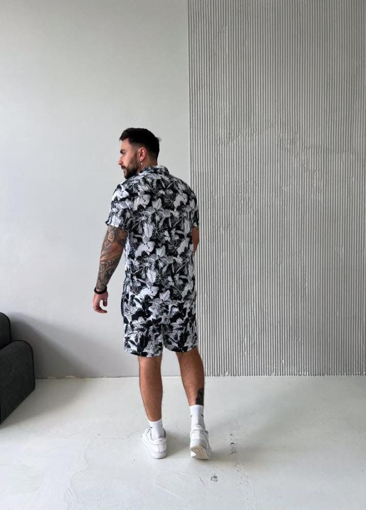 Пляжний костюм чоловічий літо шорти сорочка No Brand (307151884)