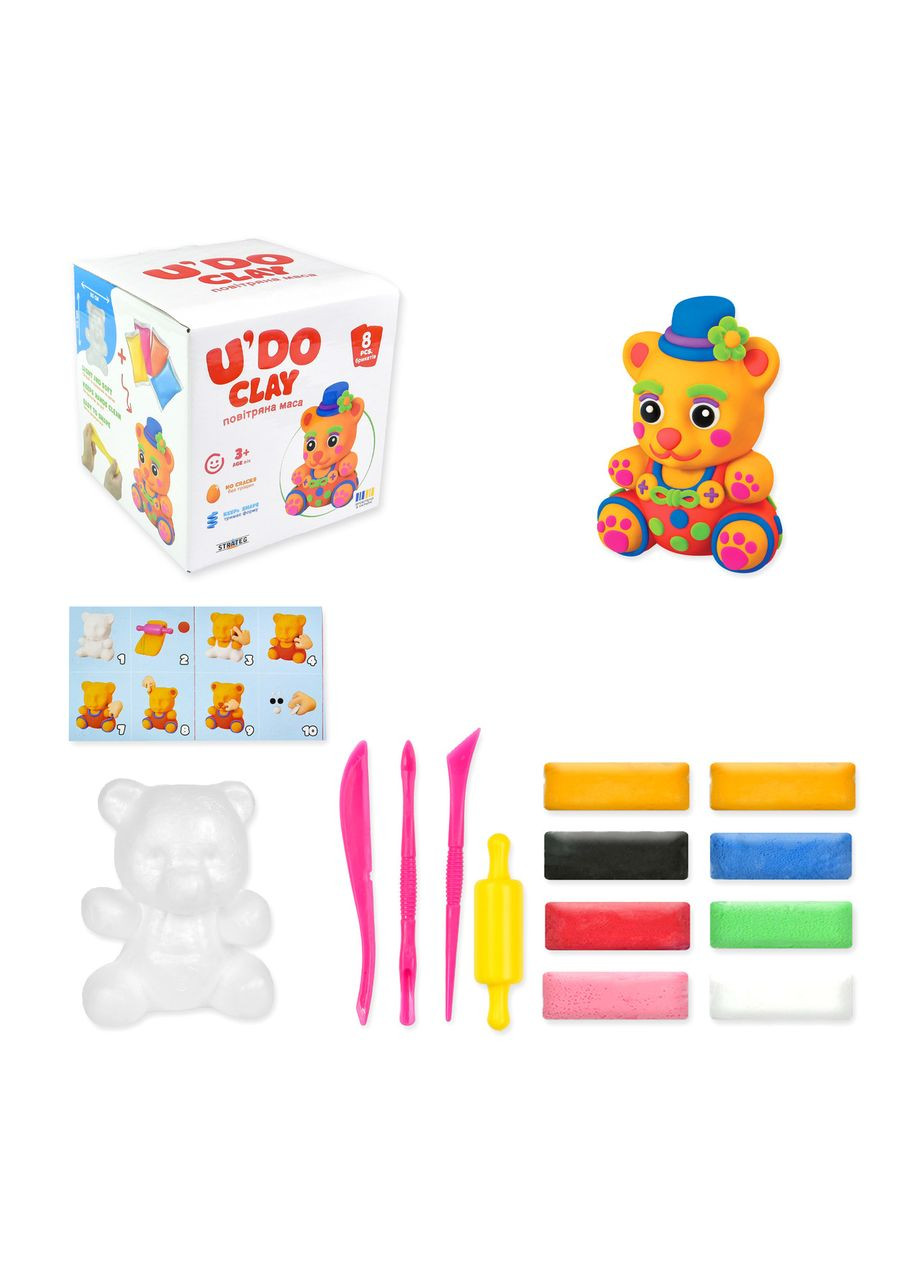 Набір для творчості "Ведмідь U'DO Clay" (30844) Strateg (362438037)