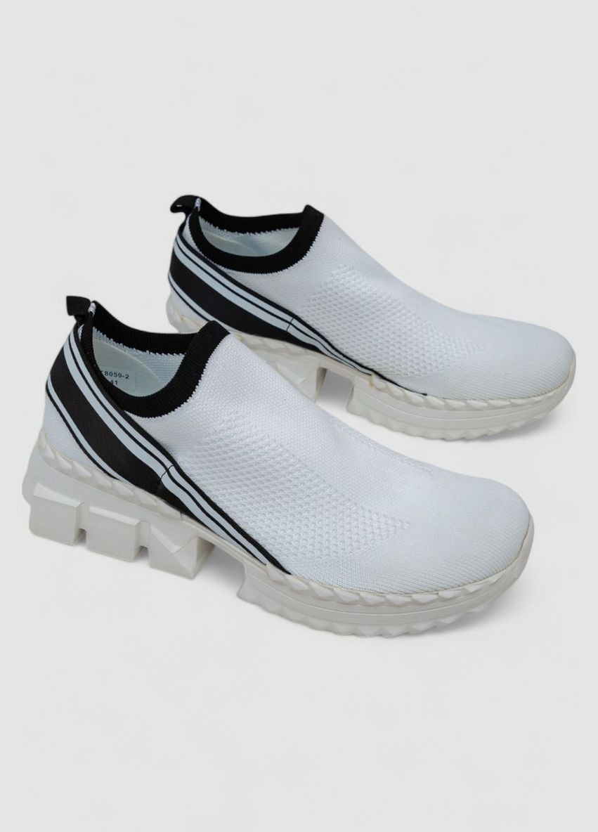Білі сліпони чоловічі з тканини Ambra 248RT8059