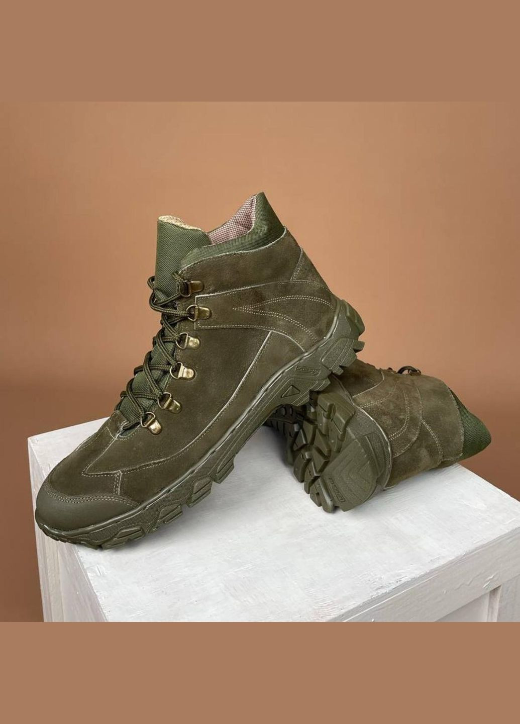 Берцы Мужские Зимние Тактические. 36-50р Олива. Из Натуральной кожи! MBZM-1021 No Brand (301138748)