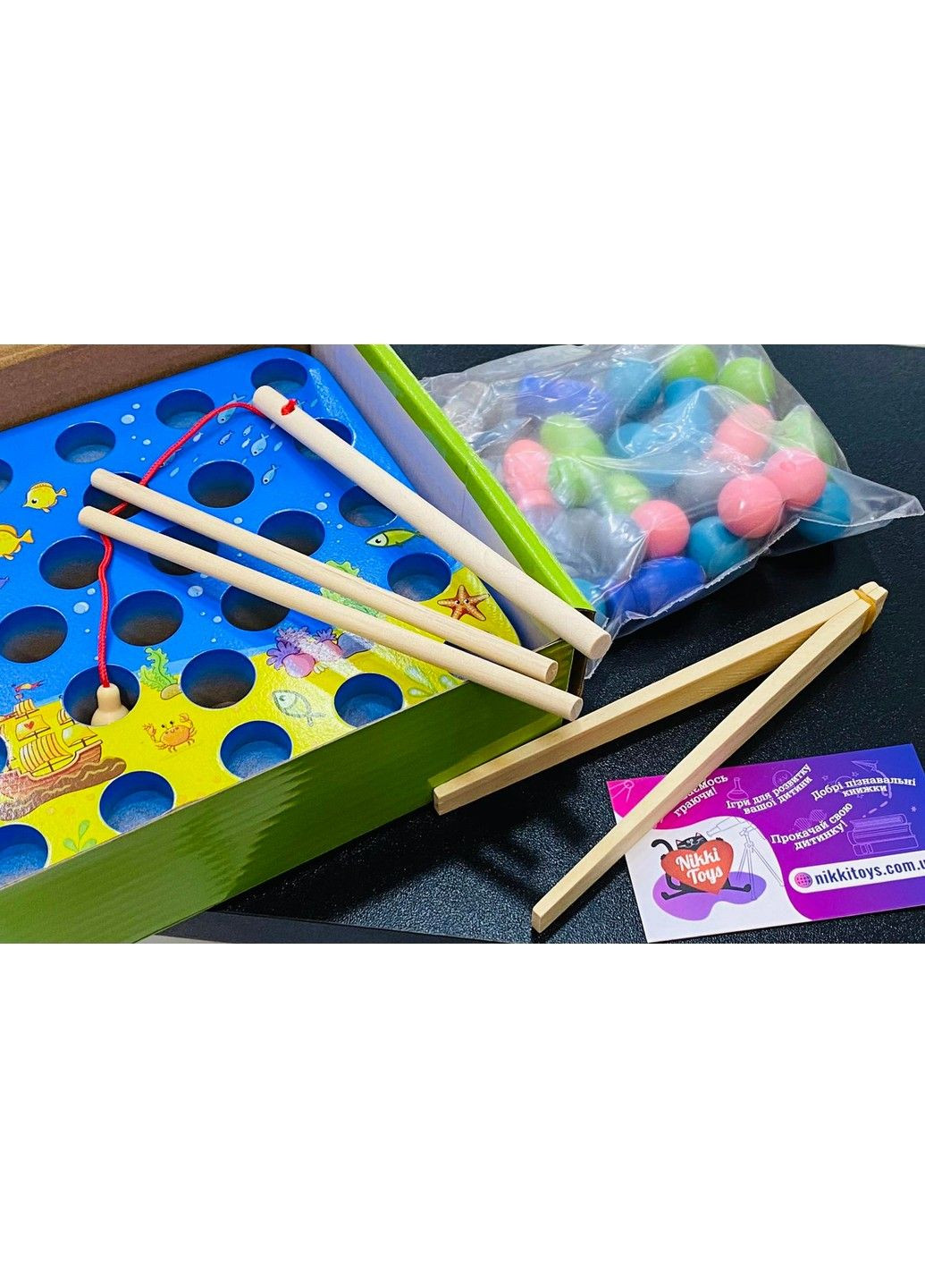 Дерев'яна іграшка Риболовля 2 види рибалка No Brand (302236175)