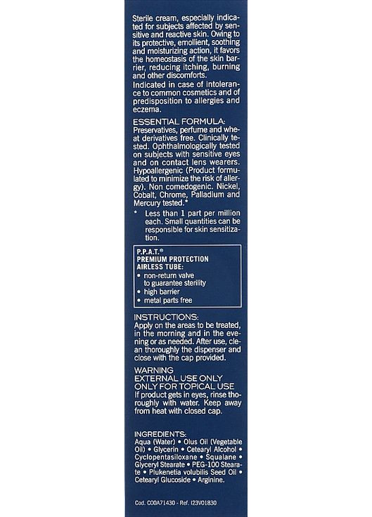 Стерильний крем для чутливої шкіри обличчя, схильної до подразнення Difesa Sterile Cream 50ml (897448-59370) Rilastil (368646303)