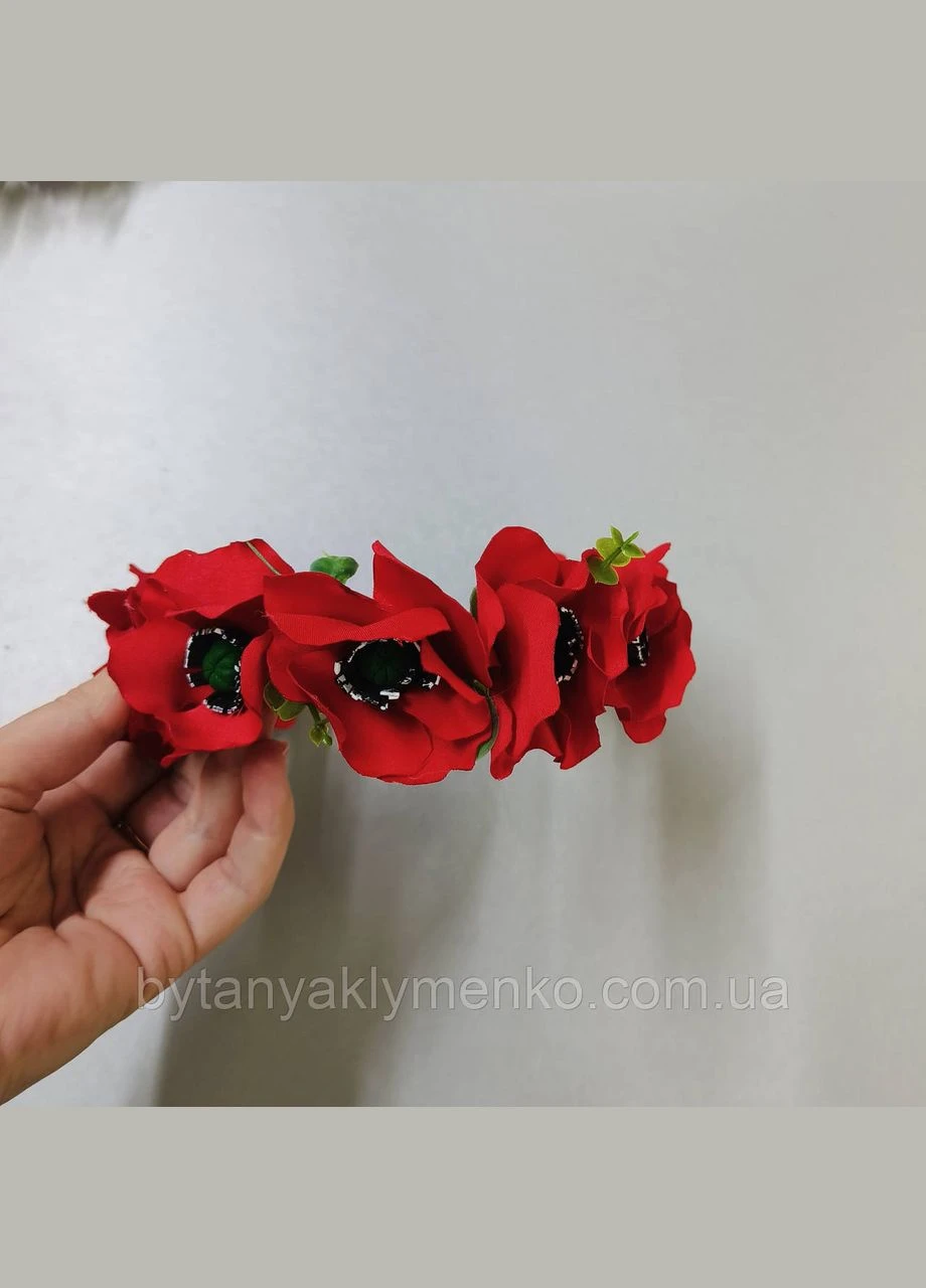 Обруч, венок с маками by_ tanyaklymenko красный для детей by Tanya Klymenko (342337833)