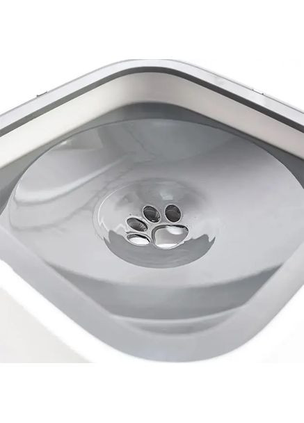 Поїлка непроливайка для собак та кішок з плаваючим диском Миска антипроливайка для води MAGIC BOWL Біла 1,5л Losso (363832235)