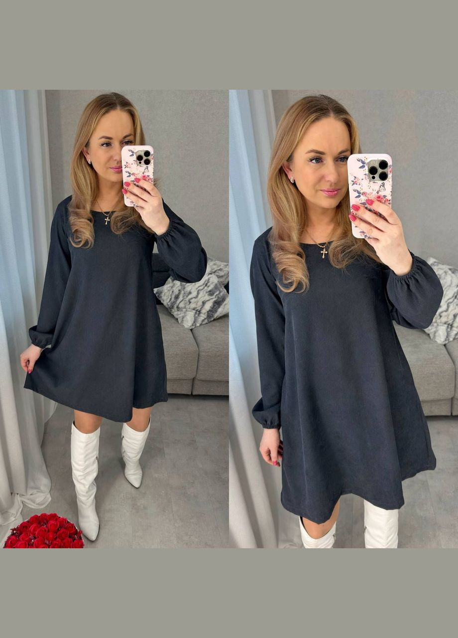 Графітова сукня вільного крою No Brand