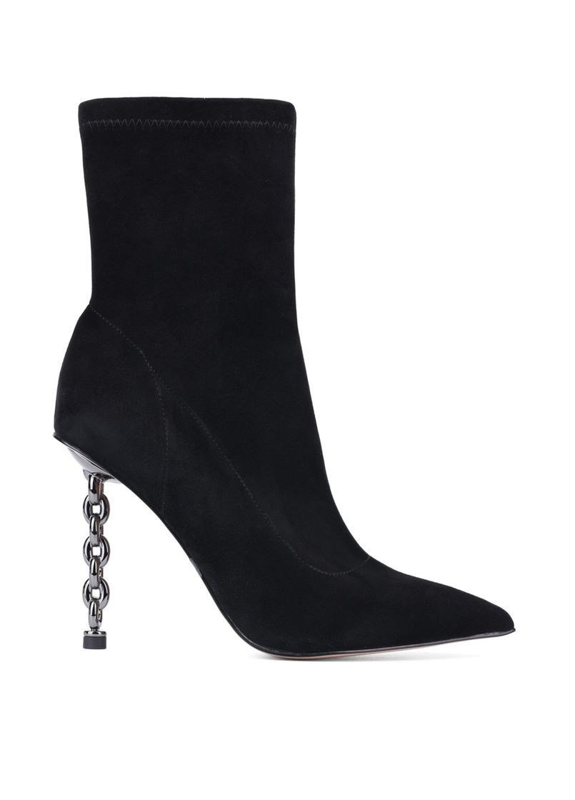 Осенние женские ботинки k2388-1 черный велюр MIRATON тканевые