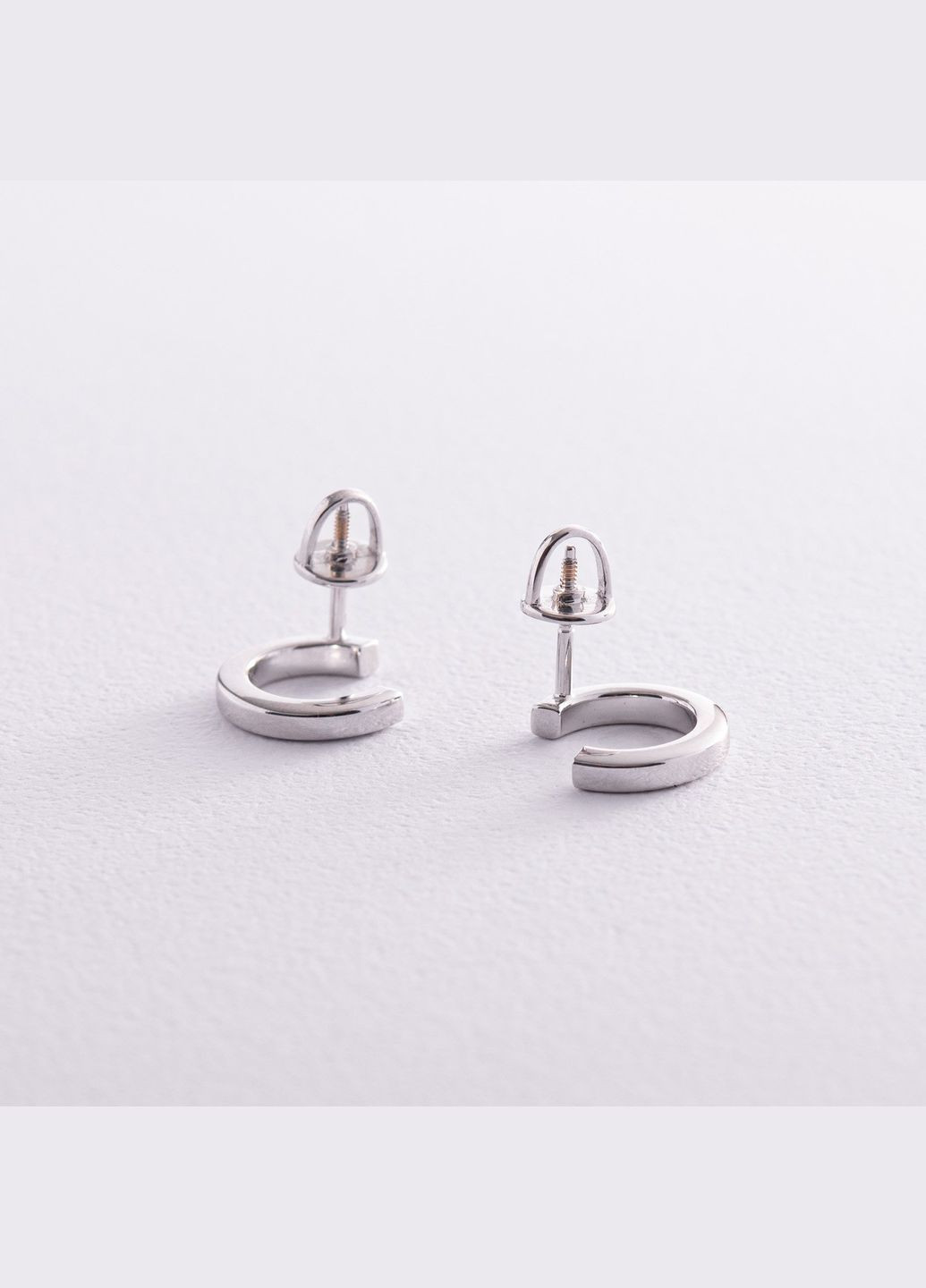 Сережки - пусети Мерилін у білому золоті с08177 Oniks (264024410)