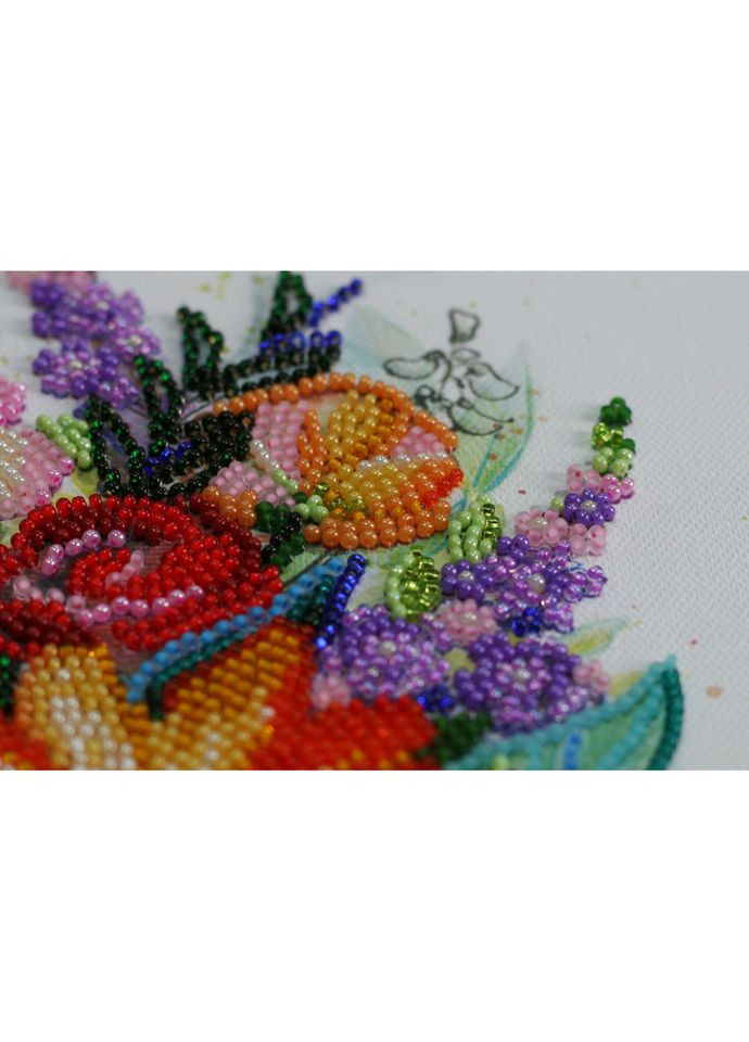 Набор-миди для вышивки бисером "Цветочная феерия" AMB-067 20х20 см Abris Art (305231684)