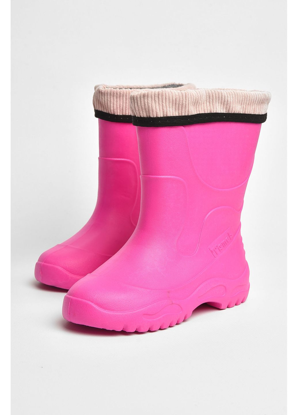 Чоботи піна дитячі для підлітка рожевого кольору зі з`ємною шкарпеткою Let's Shop (357075286)