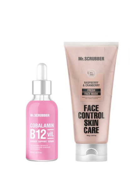 Набір косметики Mr.Scrubber маска для обличчя Fresh Face Control + Сироватка для обличчя Cobalamin B12 Mr. Scrubber (321963833)