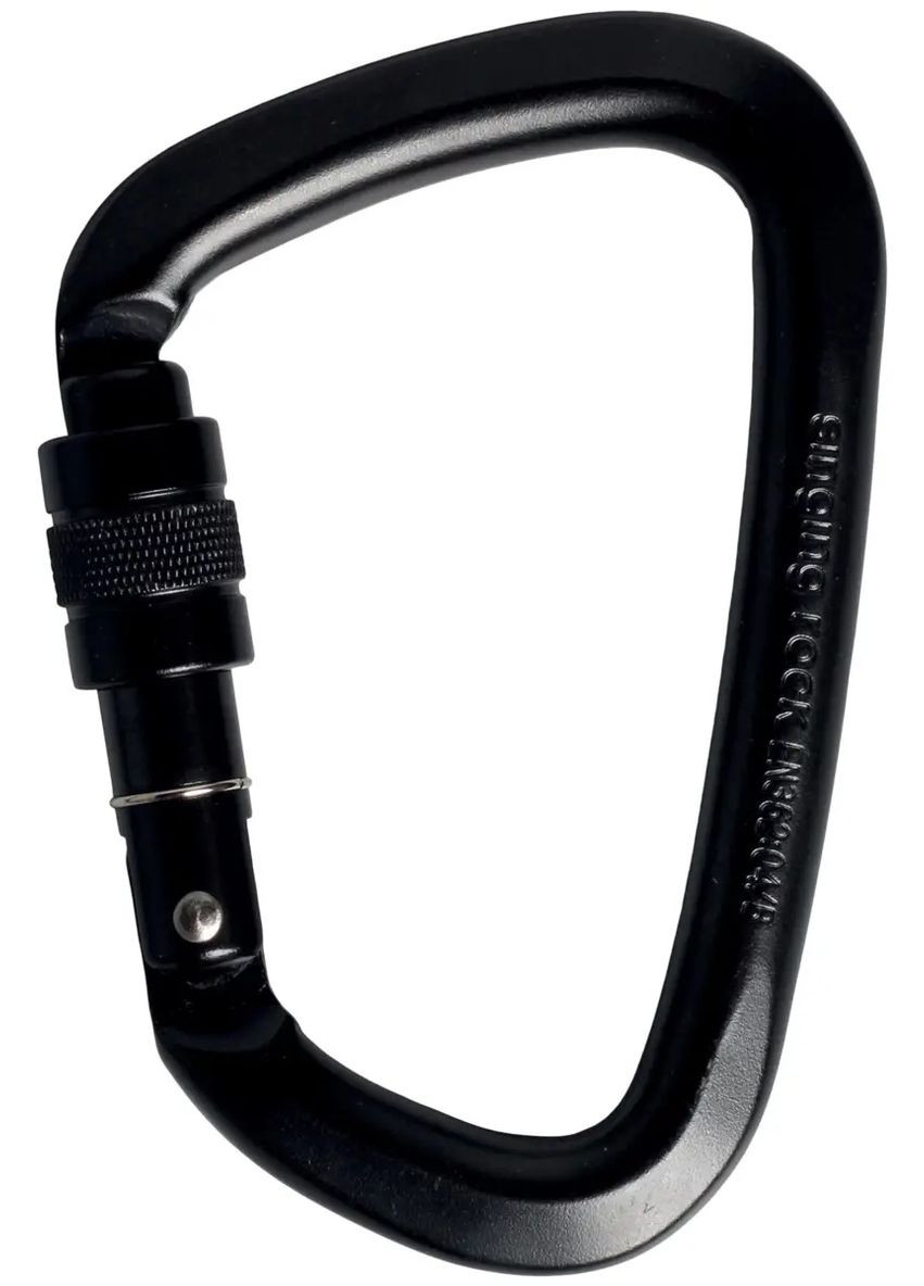 Карабин D Steel Lock Screw Gate Black 50kN Singing Rock (365838460)