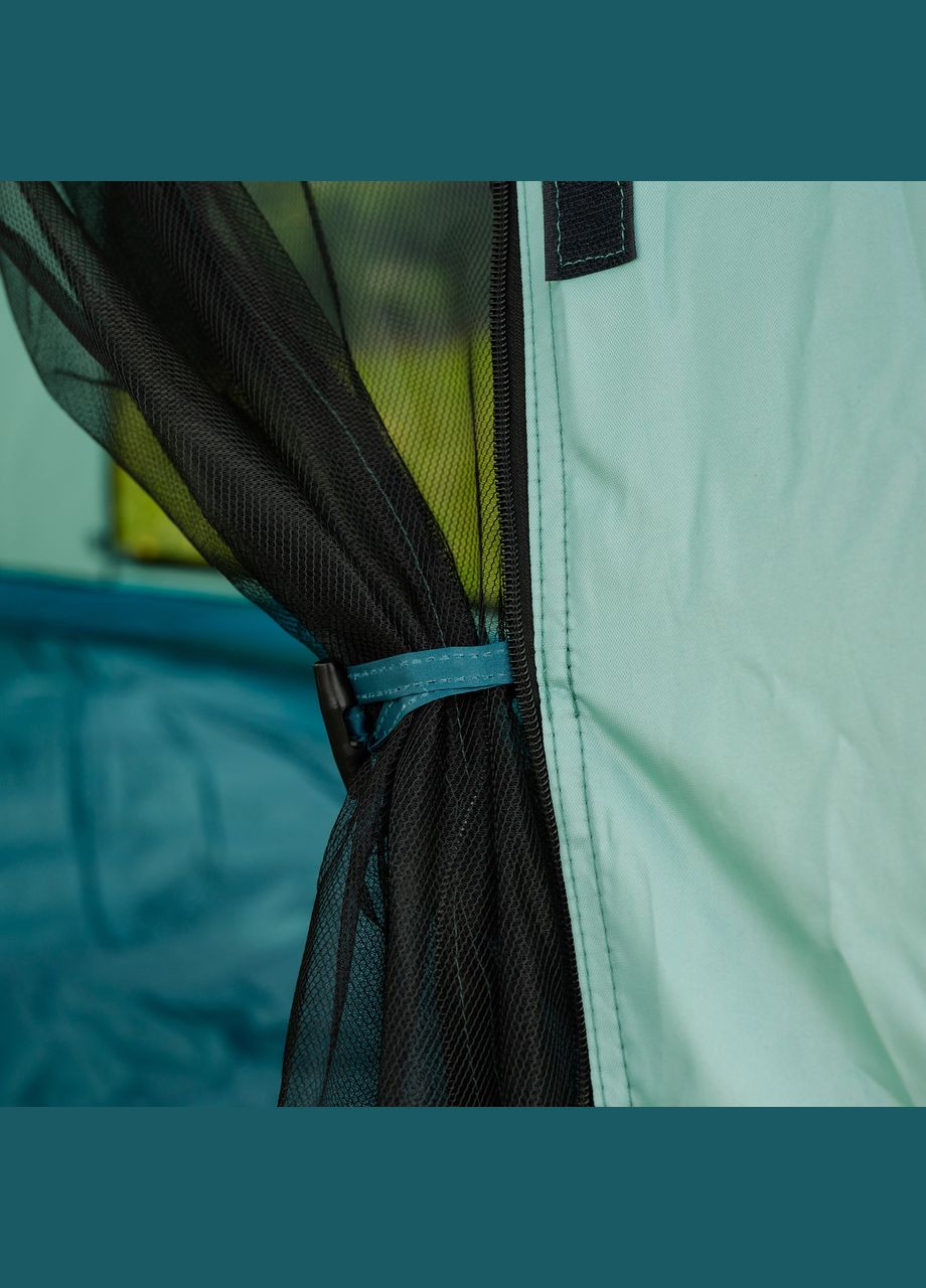 Палатка туристическая трехместная 235* 235* 155 см с тентом, синий LUGI (331768930)