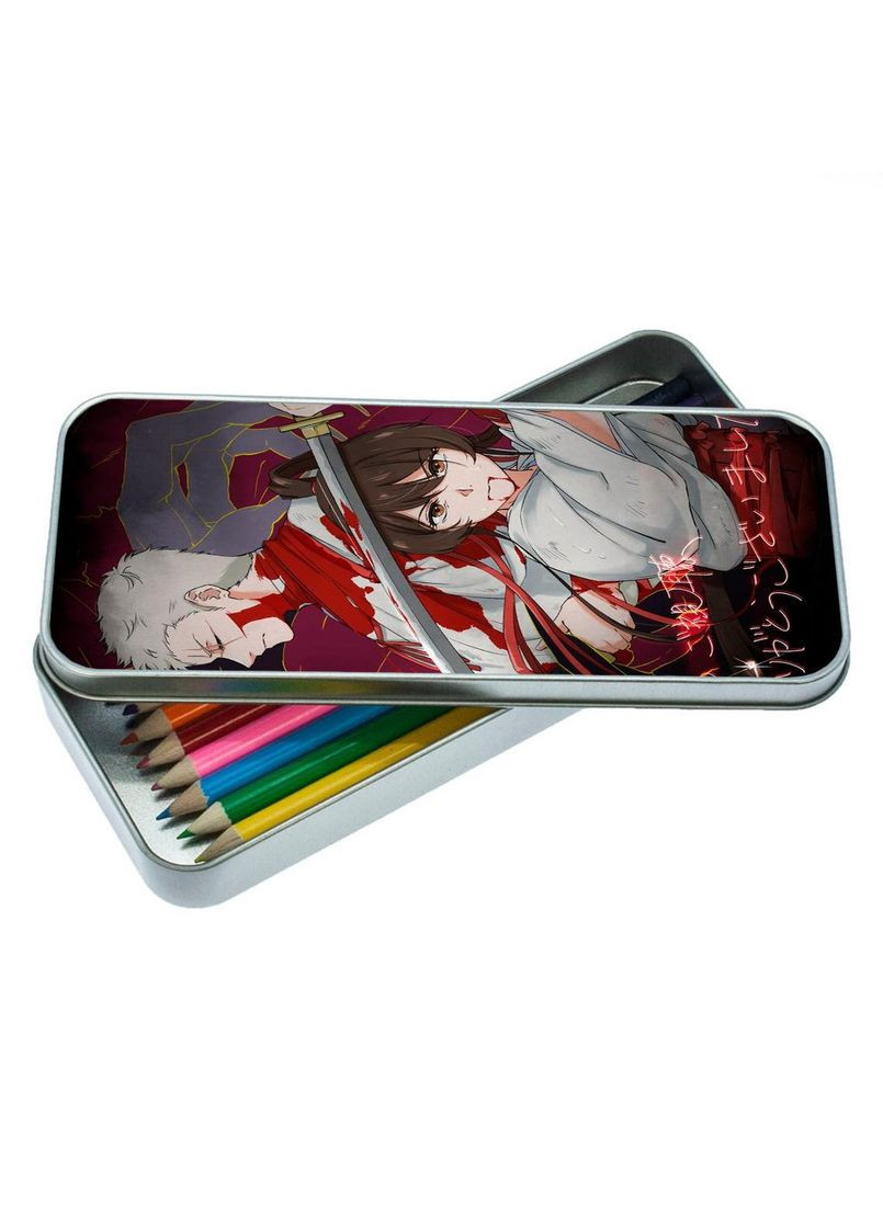 Пенал школьный для мальчика и девочки металлический Адский рай #008 7*18 см Silver No Brand (309152100)