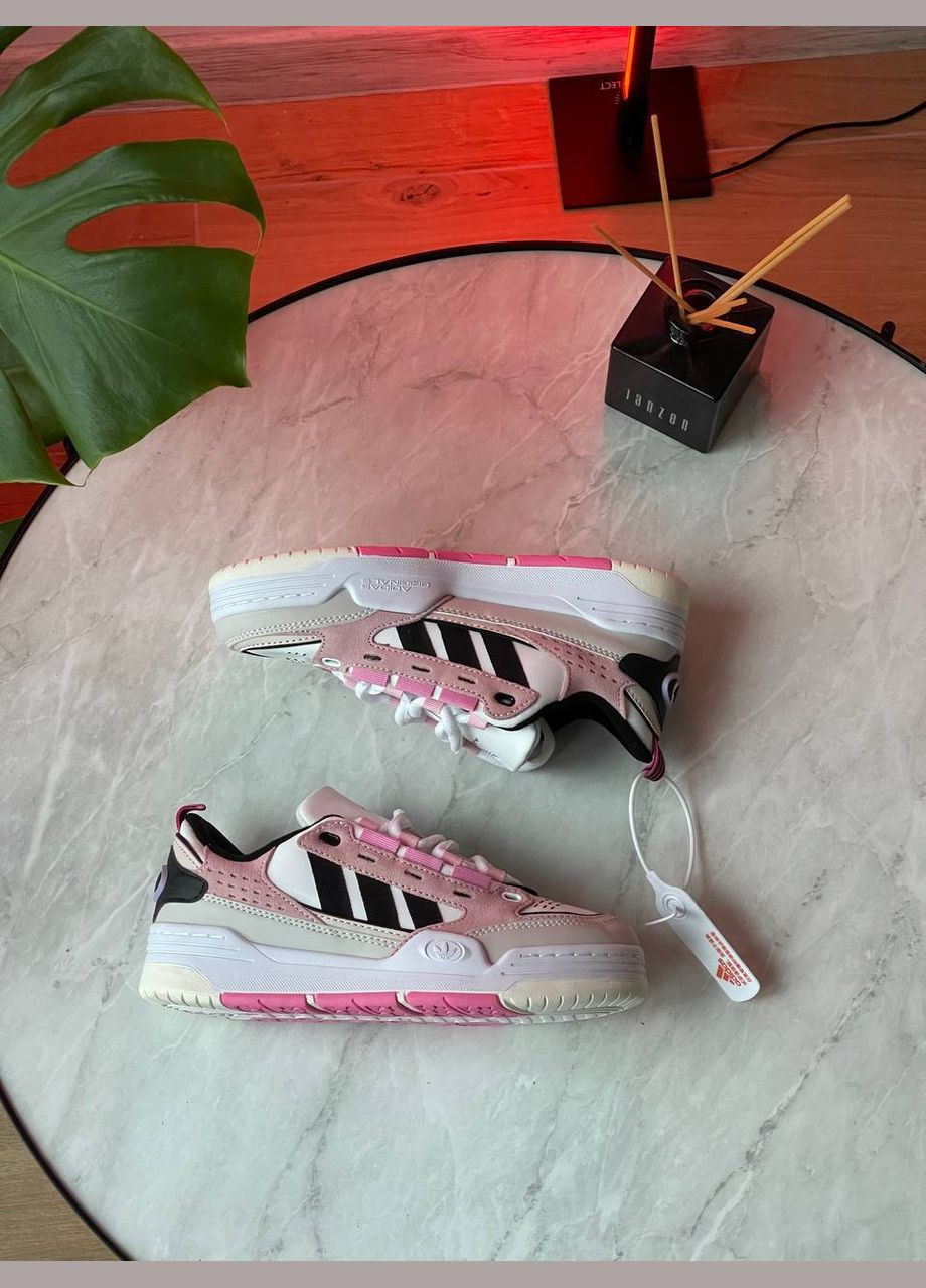 Цветные всесезонные кроссовки Vakko Adidas Adi2000 White Beige Pink