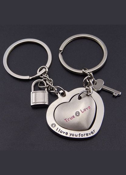 Двойной брелок для ключей Сердце с замком XJXN (339077707)