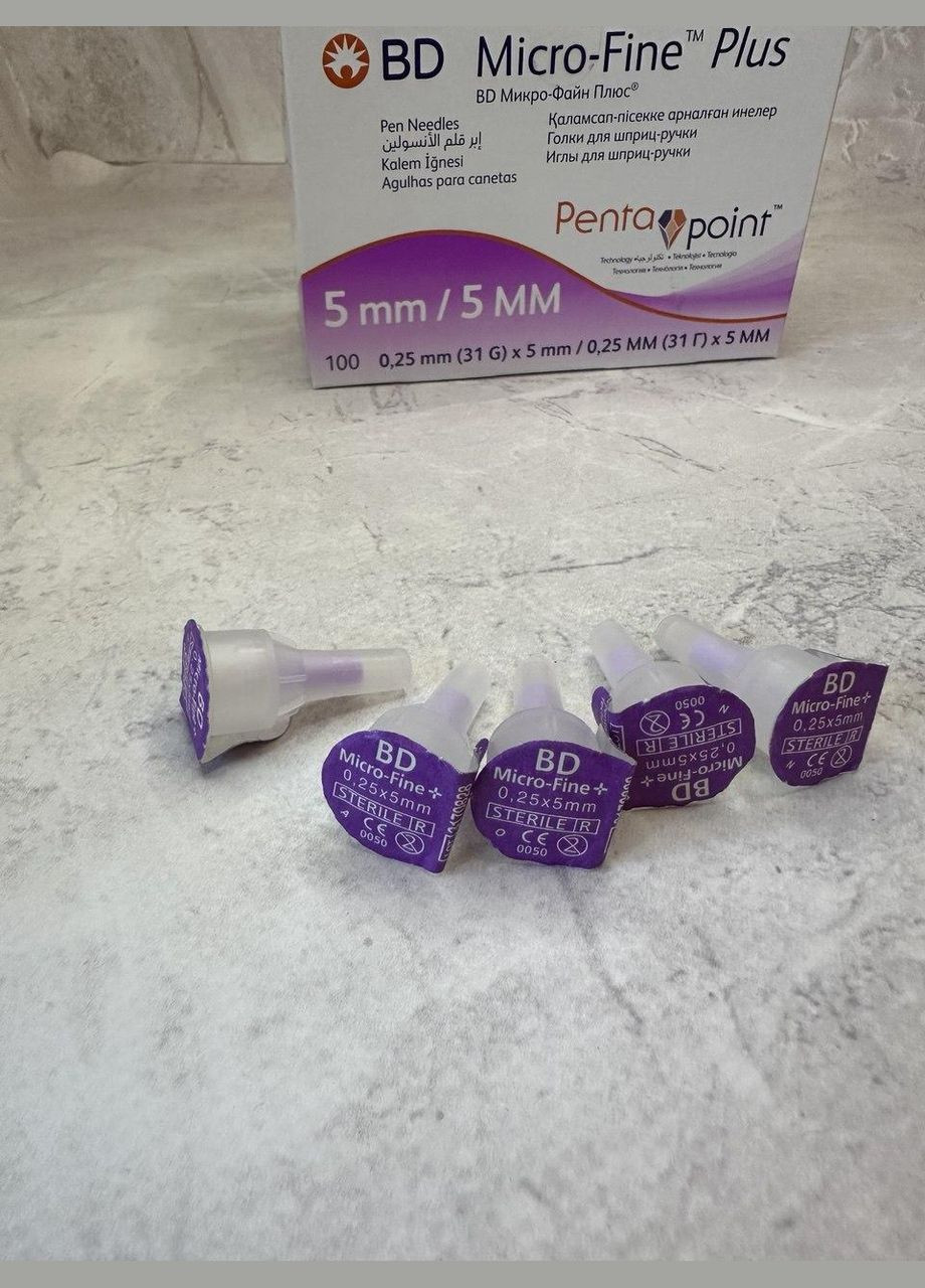 Иглы BD Micro-Fine Plus ( БД Микро-файн) 31G/5 мм ПОШТУЧНО No Brand (323168963)