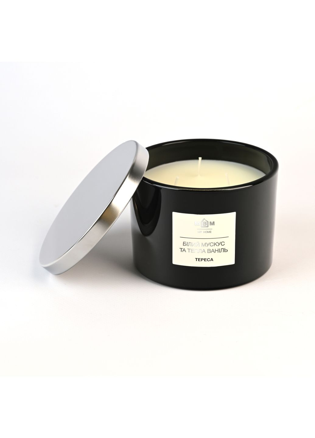Свічка ароматична "Тереса" білий мускус та тепла ваніль 10х8 см MVM (306549412)