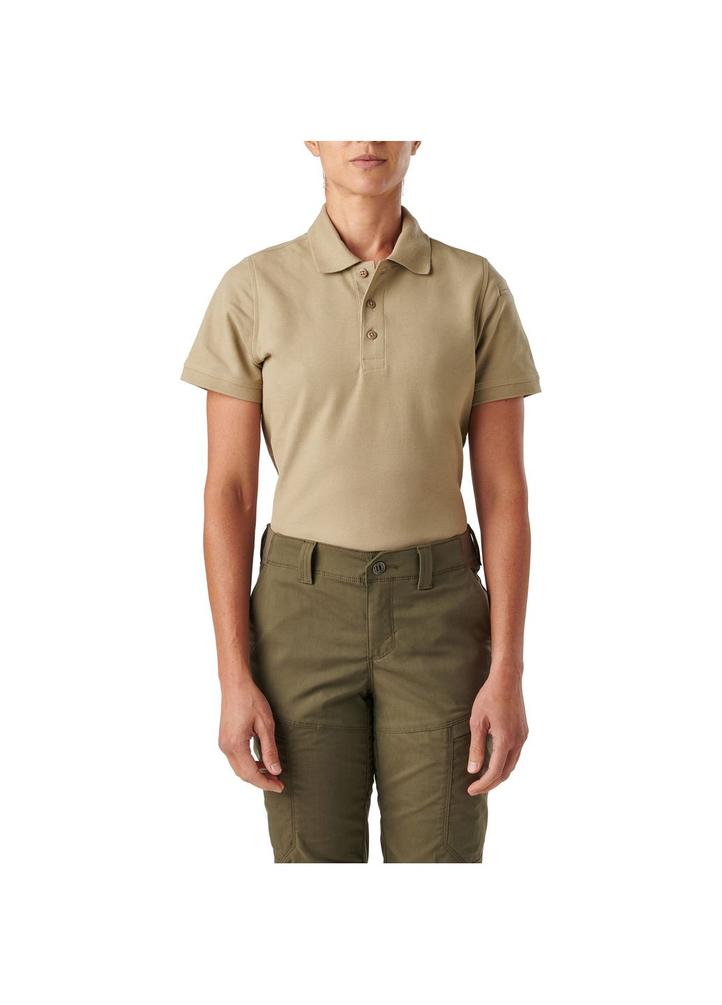 Футболка женская поло Women's Utility Short Sleeve Polo Silver Tan 5.11 Tactical (328392916)