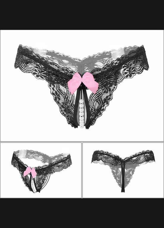 Эротические трусики стринги со свободным доступом и жемчужинами (арт.8029) No Brand (346121449)