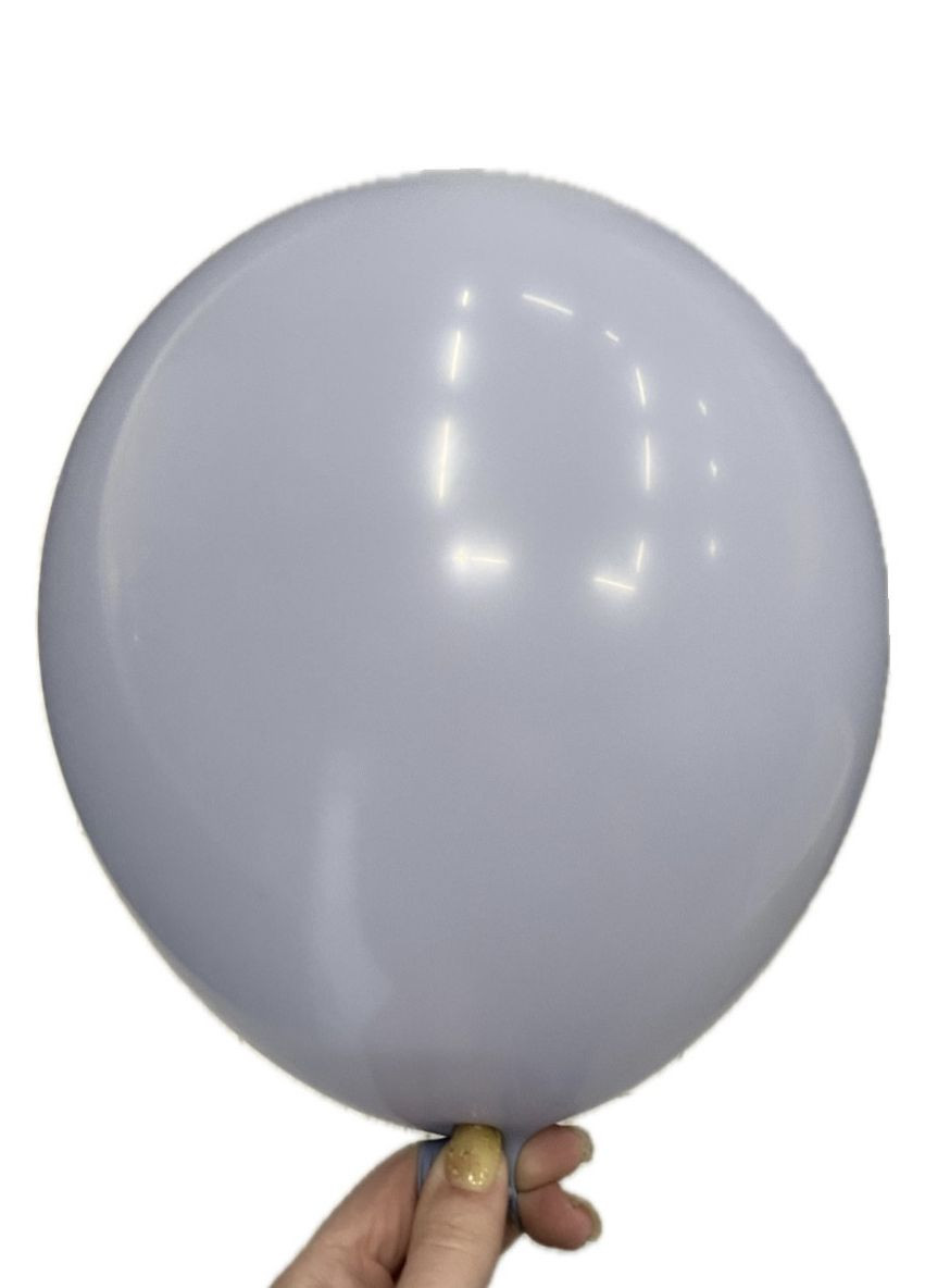 Кульки повітряні латексні кольору 017 запорошений синій 12 дюймів 10 шт. No Brand (345706934)