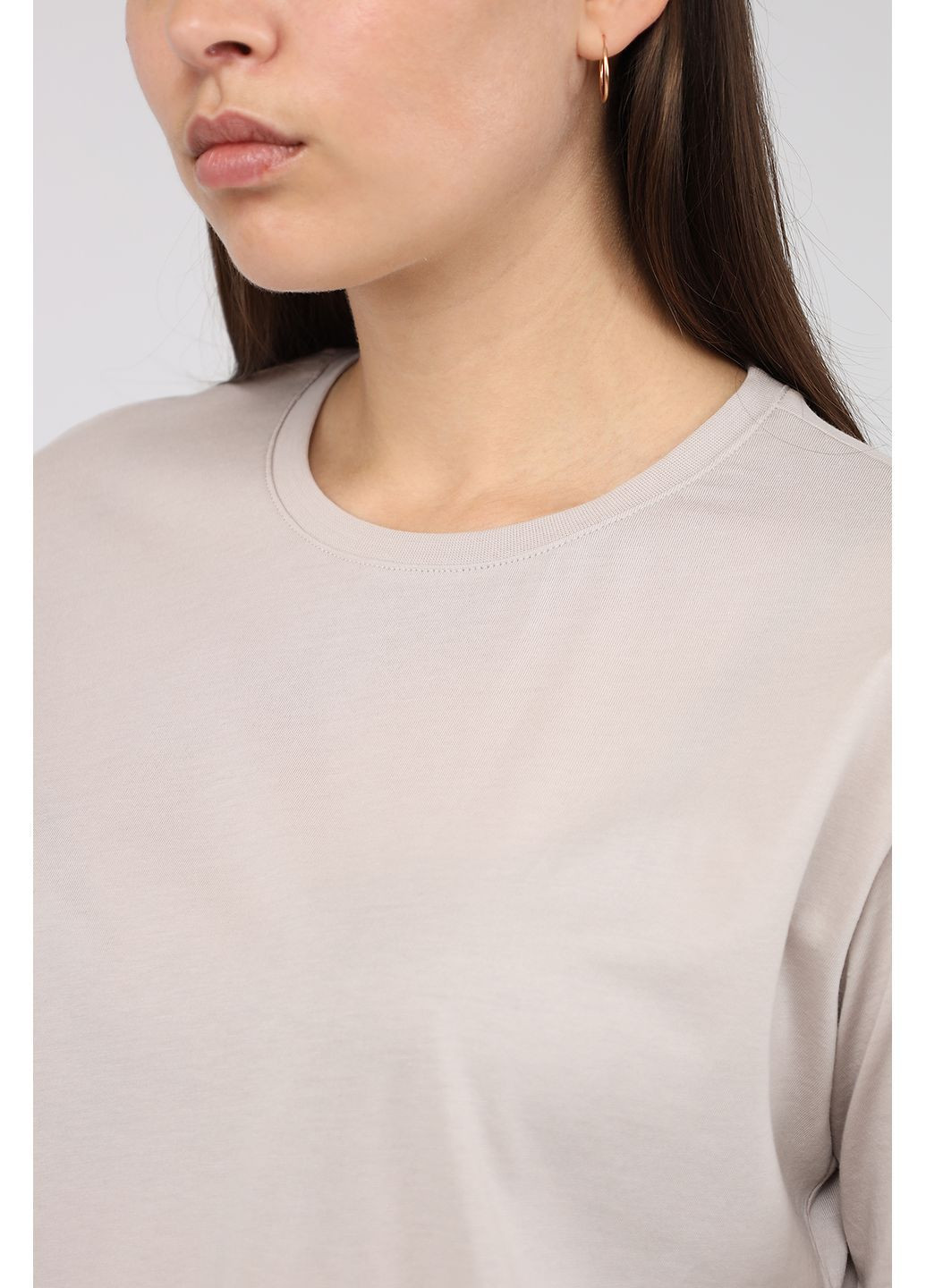 Футболка з коротким рукавом жіноча колір бежевий CB-00283873 Yuki - (369447245)