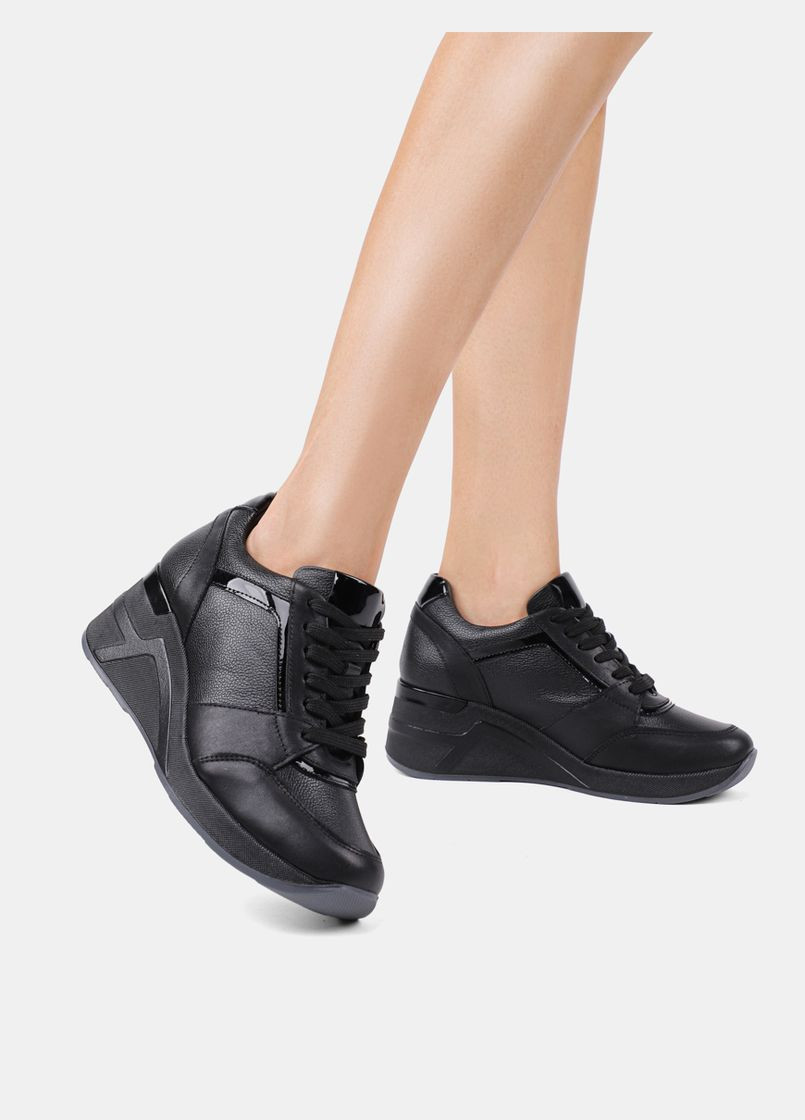 Чорні всесезонні жіночі кросівки 23ka-0129 чорний шкіра Attizzare