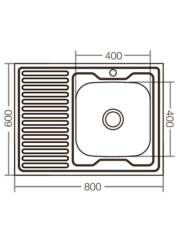 Накладная кухонная мойка Z8060R-06-160E Satin ZX1617 Zerix (370285906)