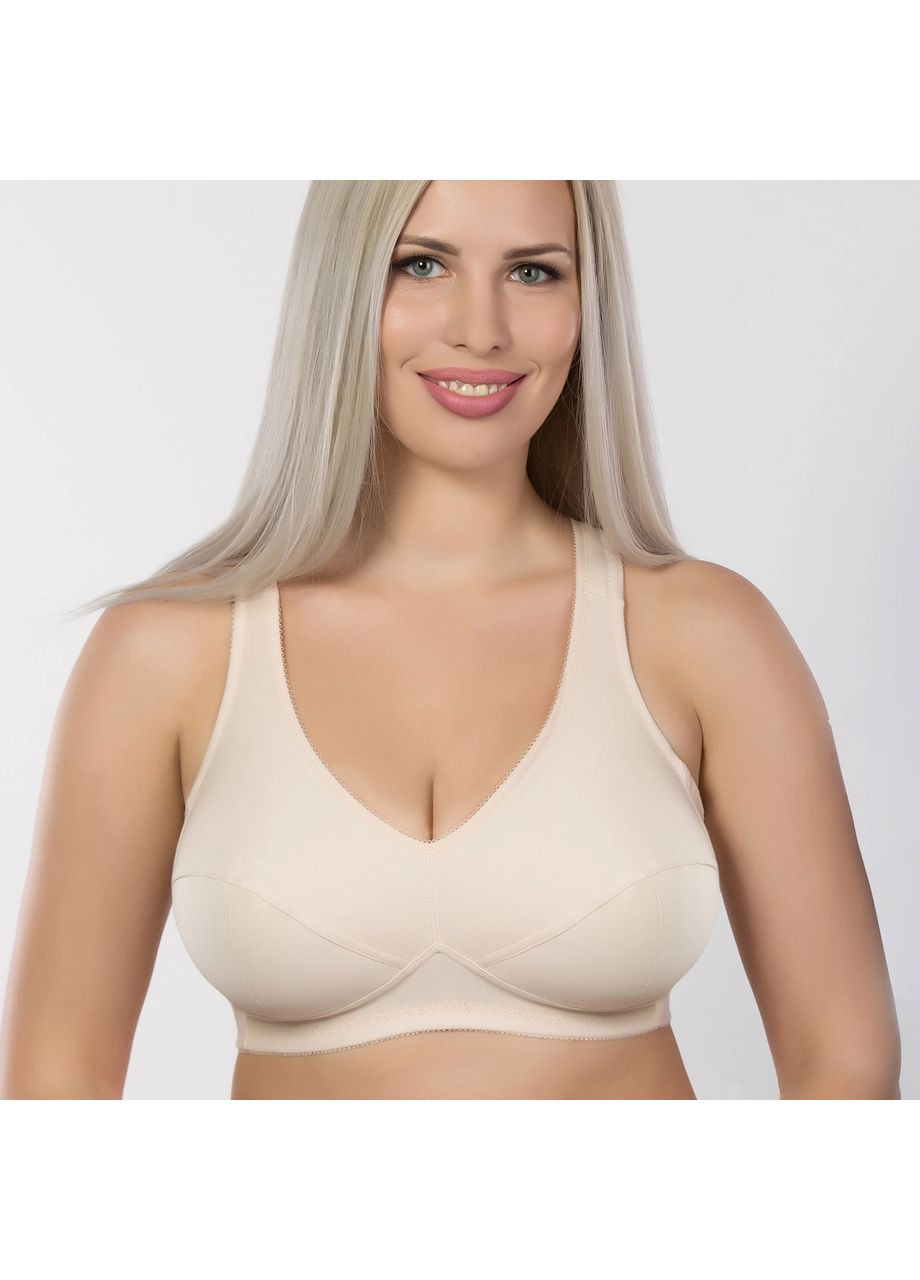 Чёрный минимайзер бюстгальтер Elita без косточек хлопок