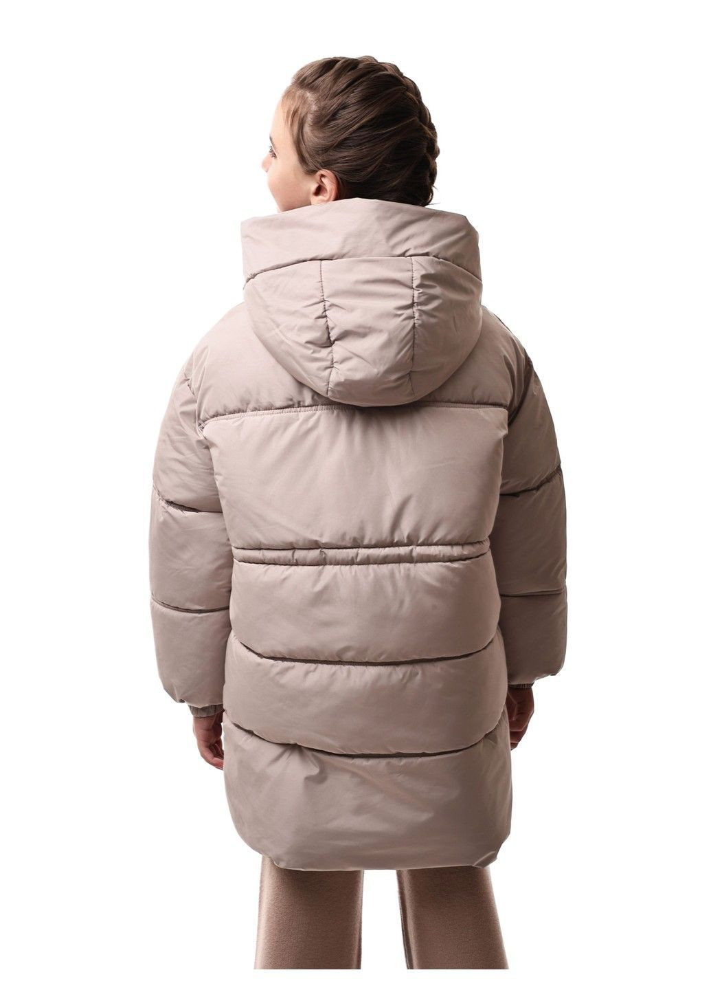 Бежева куртка зимова для дівчинки підлітка Lumo