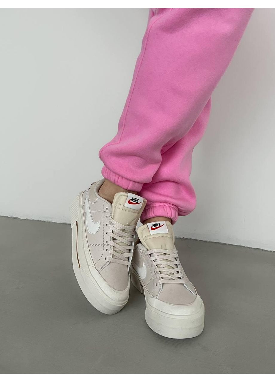 Бежеві Осінні кросівки чоловічі nike court legacy white beige найк коурт легасі No Brand