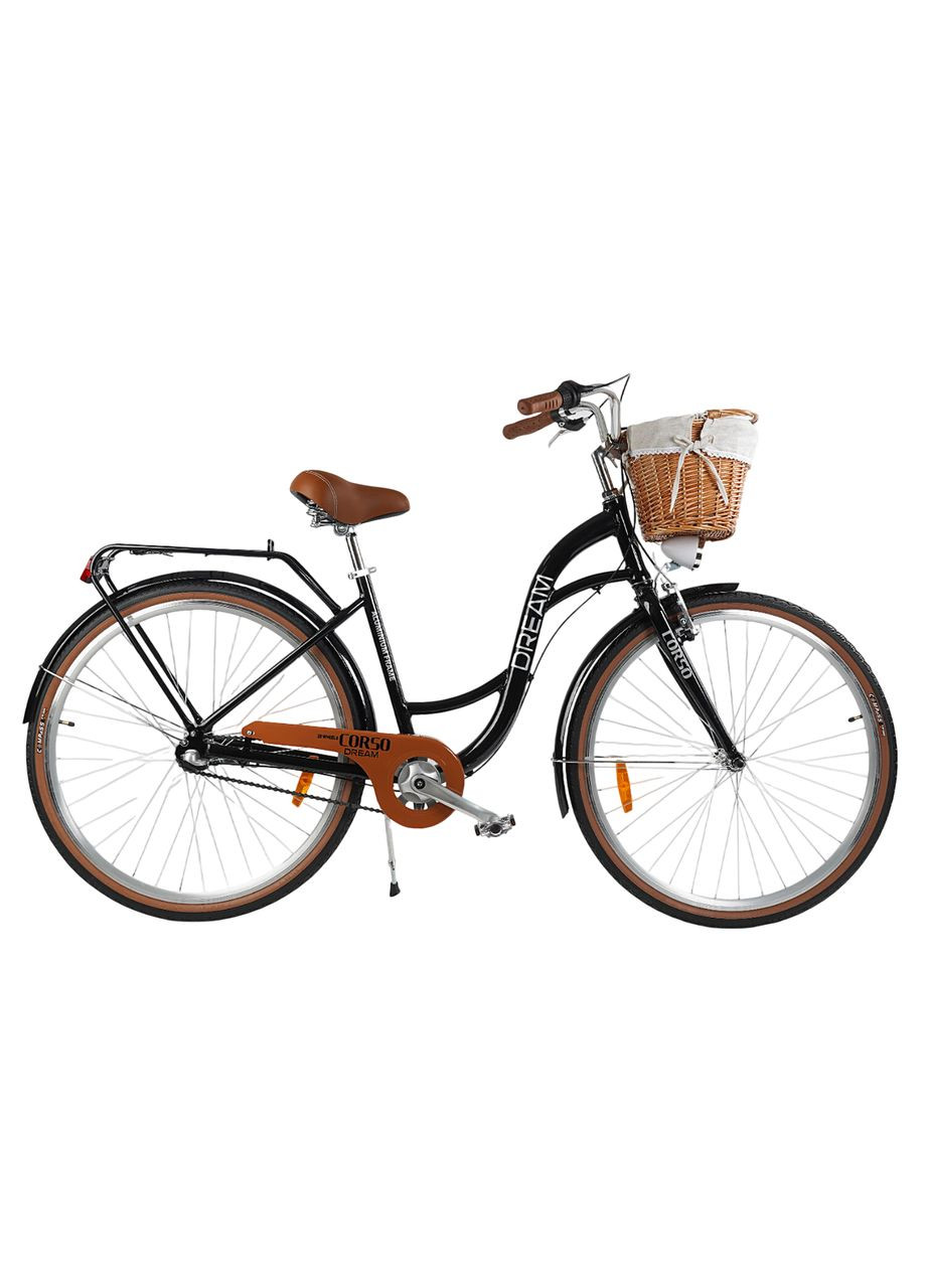 Велосипед городской 28" Dream DM-286, оборудование Shimano Nexus-3, 3 скорости, алюминиевая рама. Black (168032) Corso (340911935)