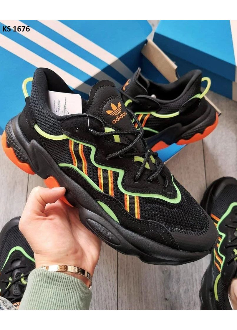 Цветные демисезонные кроссовки мужские adidas ozweego адидас озвиго No Brand