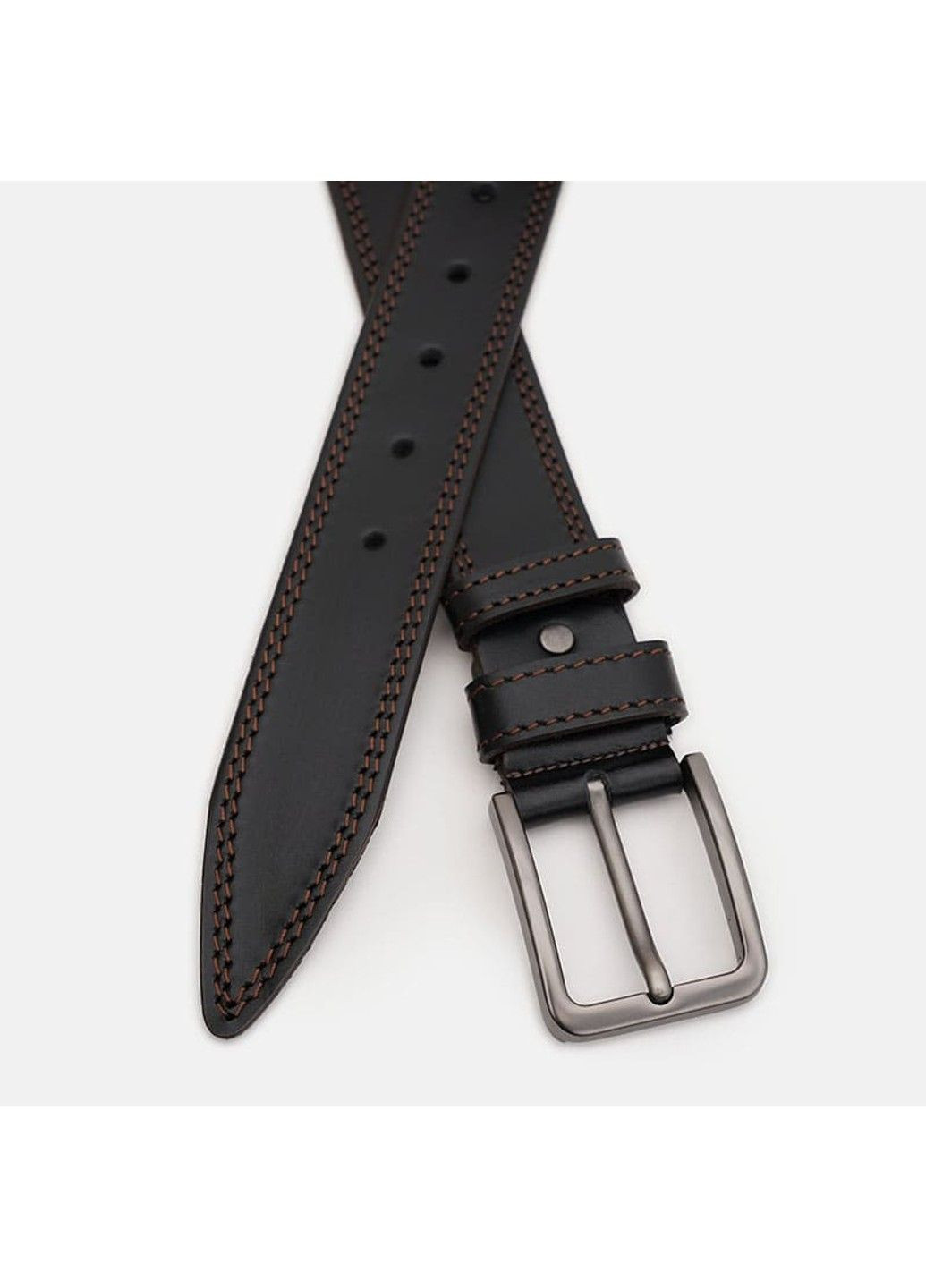 Чоловічий шкіряний ремінь 125v1fx99-black Borsa Leather (322959701)