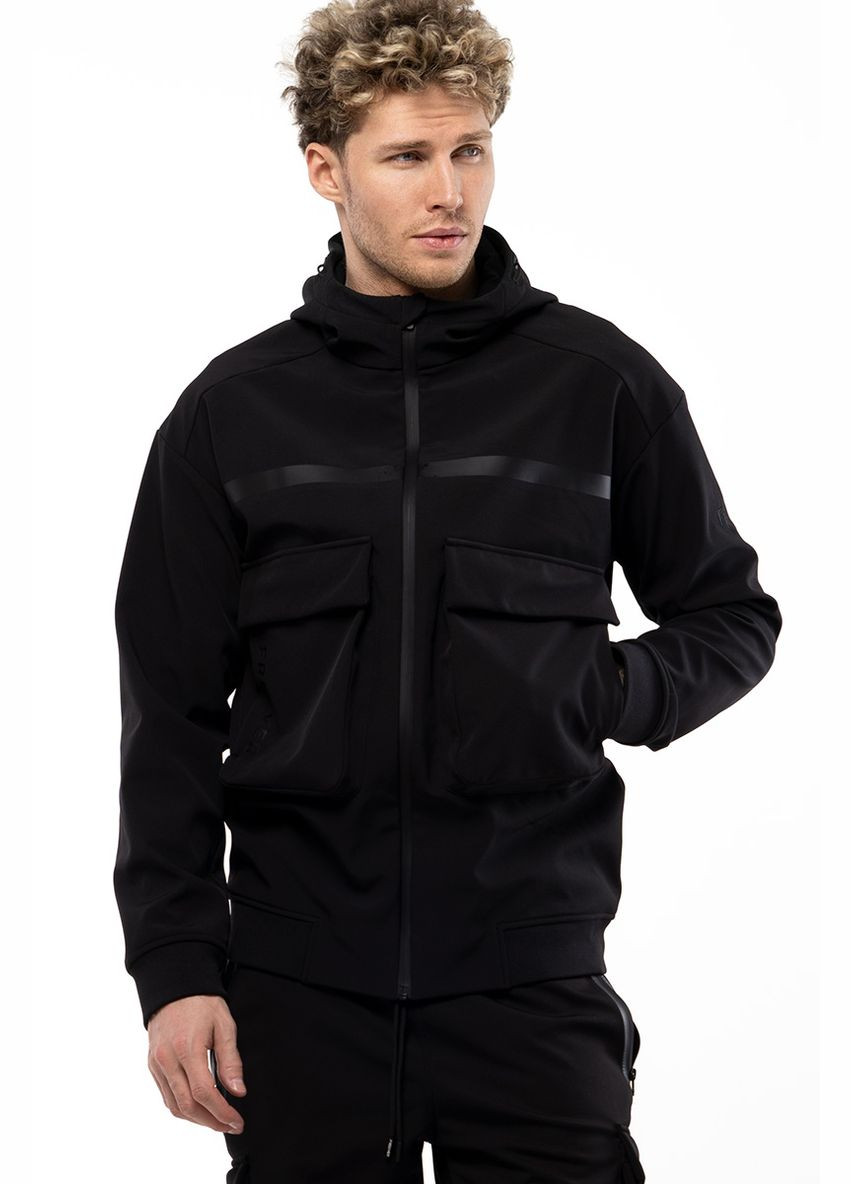 Чорна демісезонна кофта windstopper чоловіча af 21723 чорна Freever