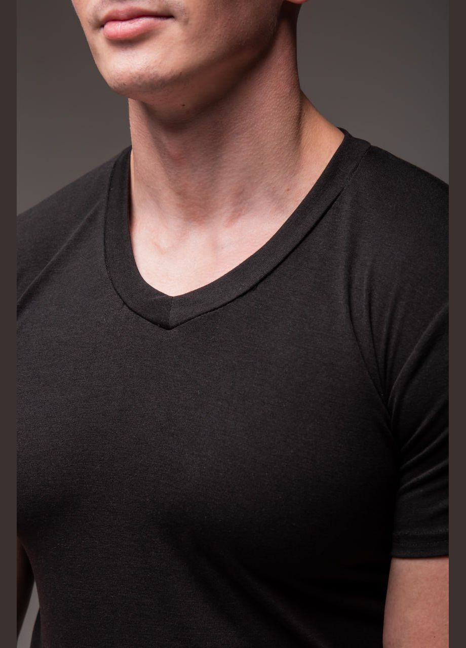 Черная футболка базовая однотонная No Brand