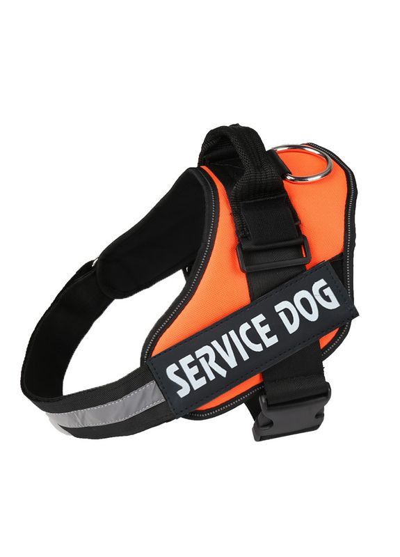 Шлея для собак усиленая Pet Style "Service Dog" Оранжевая S No Brand - (323231902)