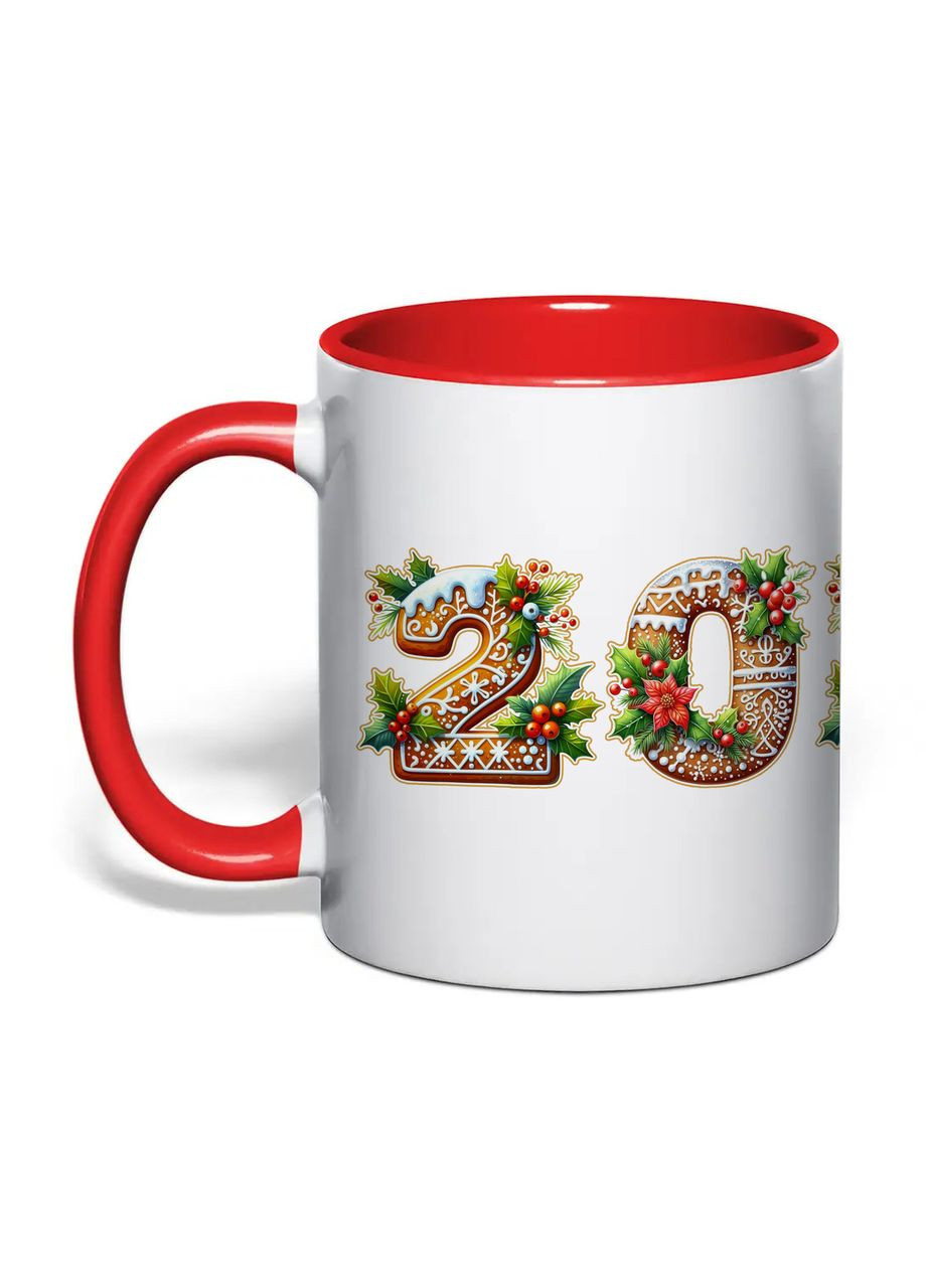 Чашка з друком "2026" 330 мл (колір червоний) (34939) No Brand (371145210)