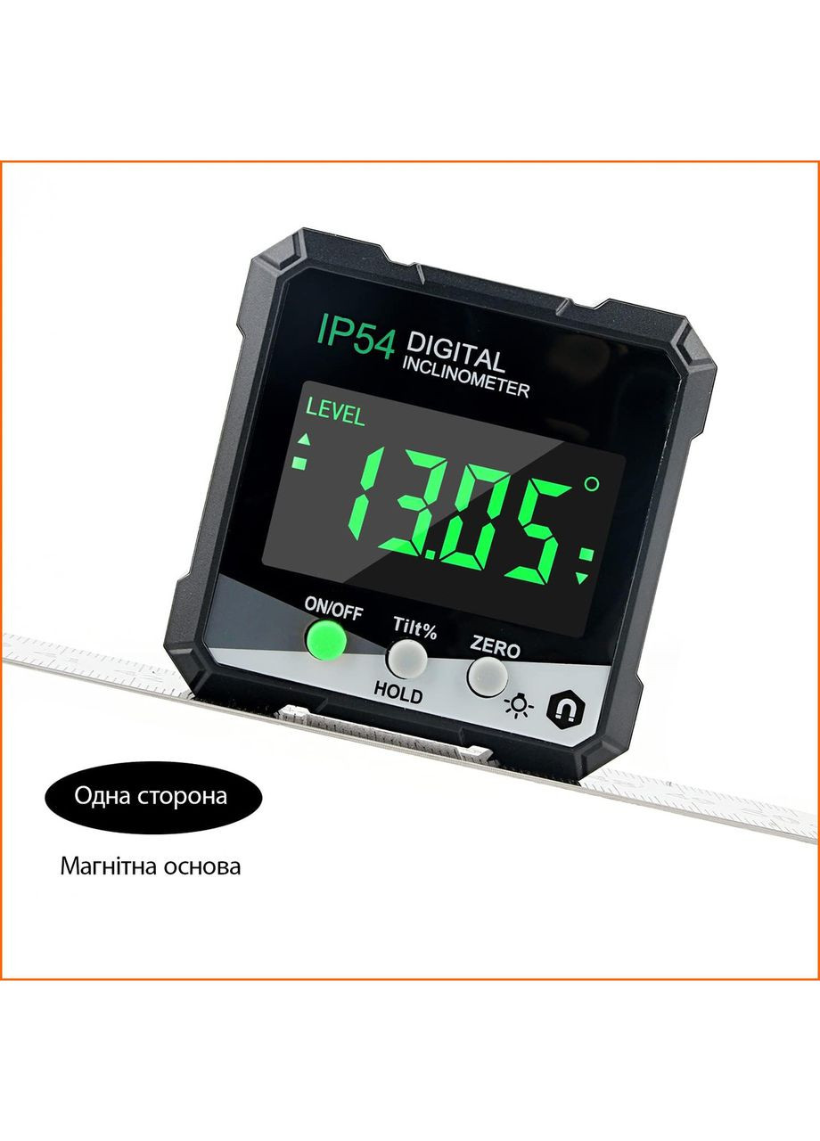 Электронный цифровой угломер-инклинометр с магнитом и влагозащитой Black No Brand (365721130)
